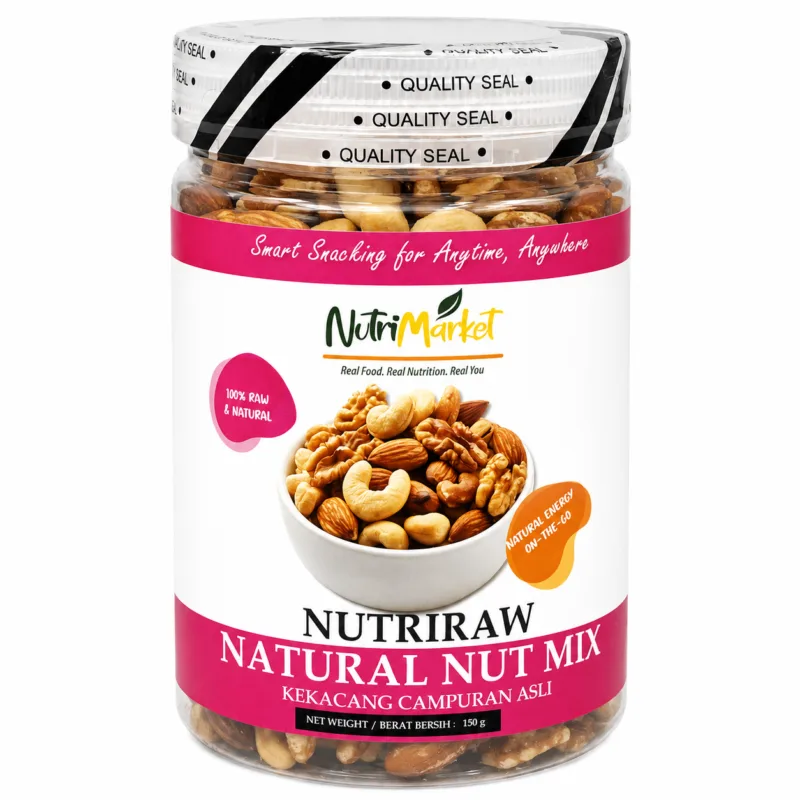 Natural Nut Mix | Kekacang Campuran Asli - 3 mix Raw (nuts)