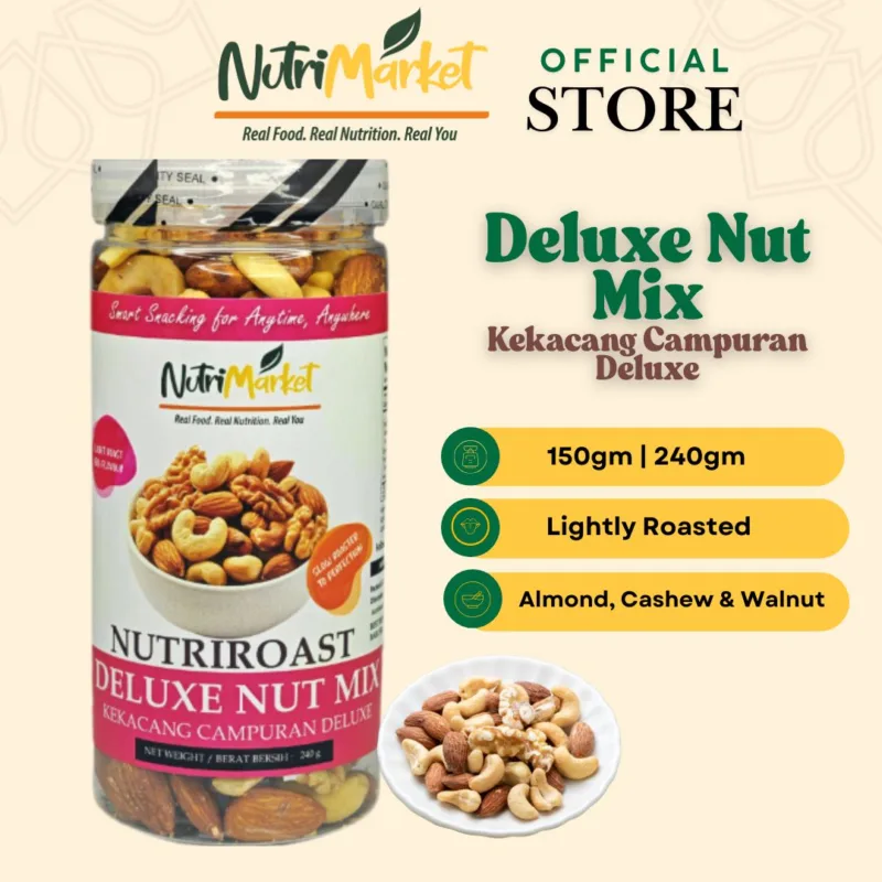 Deluxe Nut Mix Kekacang Campuran Deluxe - 3 mix roasted