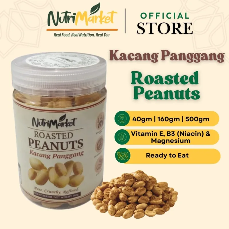Roasted Peanuts Kacang Panggang 40g | 160g | 500g